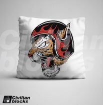 European and American hip-hop old school tiger flame hip-hop rap print pillow