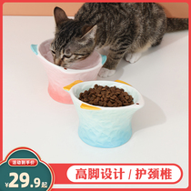 Ellie cat food bowl Ceramic goblet pet dog Rice Bowl anti-knock fish bowl cat dog supplies