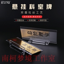 Acrylic office house number custom vertical school hospital double-sided drawing cue card Department card Side wall vertical