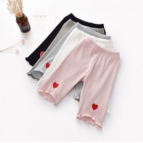 Baby summer leggings 2021 summer Korean version of new girls childrens clothing summer childrens cotton seven five-point pants