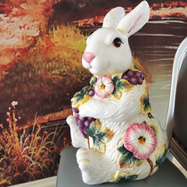 Ceramic Rabbit Biscuits Jar Snacks Jar Storage Jar Snack Box Animal Styling Creative Practical Pendulum home Home Decoration