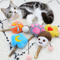 Plush lollipop cat toy self-Hi funny cat stick Mutianum nibble vent tooth stick catnip kitten toy