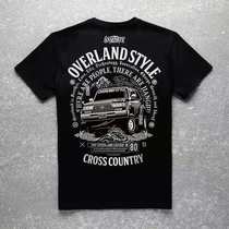 New printed short sleeves T-shirt for men and women in cross-country rivers LC80 Toyota Land Tour youth pop up for big codes