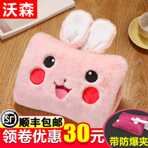 New rechargeable explosion-proof hot water bag baby cute plush electric hand-warming baby baby cute plush electric hand-warming water bag