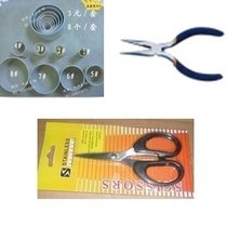 Tool scissors pliers sleeve (8pcs) three kinds of silk mesh flower material stocking flower match handmade DIY
