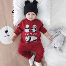 UK next kid baby one-piece suit baby sweater knitwear autumn and winter climbing clothes new outer wear bottoming