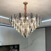 Light luxury crystal living room chandelier post-modern restaurant bedroom lamp creative atmosphere Nordic villa complex building chandelier