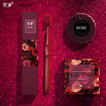 Clean couple red toothbrush Medium hair soft hair Volcanic charcoal Deep cleaning Clean rose essential oil soap gentle moisturizing