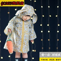Waterproof childrens cute breathable childrens raincoat girls primary school poncho waterproof quick-drying cartoon childrens