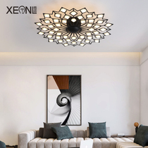 Nordic bedroom lamp warm romantic main room wedding room lamp simple modern round creative small living room ceiling lamp