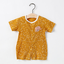Female Baby Summer Dress 0-1 Year Old Baby Clothes Cute Infant Short Sleeve Baby Conjoined summer Harvest Summer