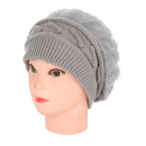 Rabbit hair middle-aged and elderly hat female winter mother hat winter warm ear protection mother-in-law hat grandma hat plus velvet thickened