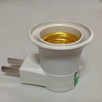 Plug wall with socket switch E27 lamp holder energy-saving lamp holder screw conversion plug mobile light source small pipe