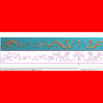 JD relief drawing exquisite drawing new bottom plate baffle grass dragon long coffin skirt plate dental bed under the Computer engraving drawing