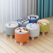 Household small stools Fashion sofa stool solid wooden bench creative change of shoe stool living room tea a few stools