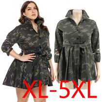 Plus size women's camouflage coat ladies spring dresses 2020