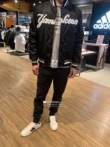 Taiwan purchases MLB Yankees winter NY mens baseball uniform padded slim-fit button jacket jacket jersey