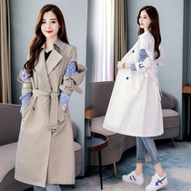 Autumn 2020 new small man long Korean leisure Hong Kong style coat womens temperament tooling waist trench coat tide