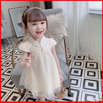 Childrens clothing girls 2021 summer new skirt children cheongsam princess dress Chinese style fairy dress foreign style dress