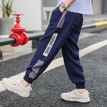 Childrens clothing boys summer anti-mosquito pants 2021 new style middle and large childrens summer boys nine-point pants casual pants foreign tide