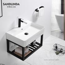 Small apartment type simple bracket basin hanging wall wash basin washbasin cabinet combination toilet household sink basin