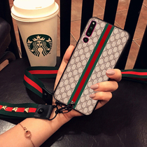 Plowing picture Huawei p30pro mobile phone shell with hanging rope hanging neck P30 protective sleeves European and American goddess deposit and soft shell wristband