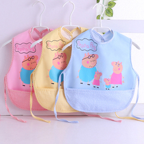 Baby bib Rice pocket Waterproof rice pocket Baby childrens large saliva towel bib eating belly pocket Three-dimensional bib