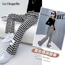 Lashabelle children dress girl wide leg pants spring autumn style girl pants children casual pants CUHK childrens plaid trousers
