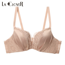 (3pcs 20% off)LACLOVER Carved Time Series Glossy Lace RIMLESS CONVERGING Bra LC17FM1