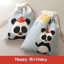 totu happy panda cashier bag birthday gift bag children birthday gift bag packing bag custom name baby full moon