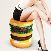 Childrens cartoon stool creative living room hamburger sofa stool Net red shoe stool household small stool resin bench ornaments
