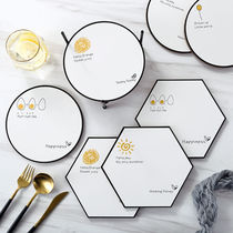 Thermal insulation mat table anti-scalding pot mat waterproof placematters Western placematters dish mat plate mat bowl mat heatproof mat set