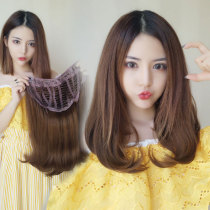 Wig female short hair U-shaped half head cover short curly hair invisible incognito net red round face long collarbone from natural realistic