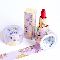 Whole volume of original bronzed gold bronzed silver printed ancient wind and paper adhesive National color peony diy hand tent red stickers