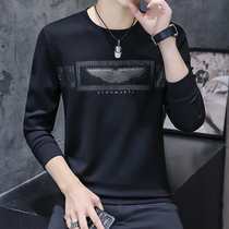 Sweatshirt men 2021 autumn new trend casual print mens long sleeve T-shirt youth cotton base shirt tide