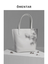 OMENTAR niche design tote bag 2021 new leather commuter large capacity bag cowhide shoulder bag women