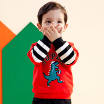  Childrens cartoon sweater new baby childlike dinosaur pullover Infant children spring and autumn fashion out clothes