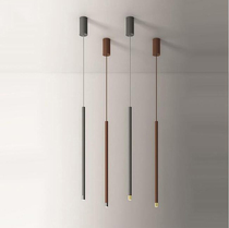 Mirror South Bedside Bar Restaurant Light Luxury Modern Minimalist Front Desk Bedroom Study Lamps Long Line Round Tube Small Chandelier