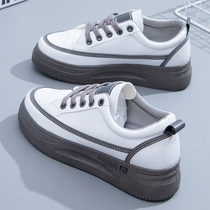 Small white shoes womens shoes 2021 Autumn New Wild spring and autumn shoes White shoes autumn and winter sports leisure explosive leather