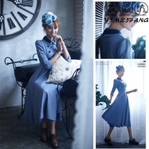 Photo studio photo theme personal art photo photography modeling clothing retro European and American British style small fresh dress