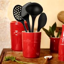 staub wooden handle silicone spatula Non-stick spatula Stir-fry spatula Household kitchenware cookware colander spoon spoon Full set spoon spatula