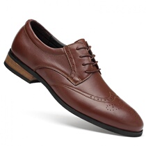 Leather shoes mens leather summer black shoes business formal casual shoes Korean version of the trend all-match deodorant breathable mens shoes