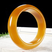 Collectible chestnut yellow Yunnan Longling yellow dragon jadeYurun Yirenjade bracelet hz00510 G