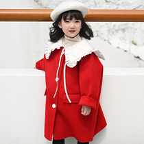 Childrens clothing coat for children in spring and autumn coat for long and fashionable boys and girls with thick winter