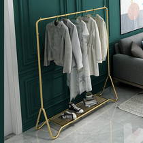 Clothes hanger floor indoor bedroom modern simple coat rack household simple single rod folding balcony hanger
