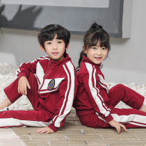 Primary school students Games Red class uniforms Spring and autumn clothes school uniform Opening ceremony Performance Out of service Kindergarten Performance Garden