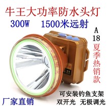 Niu Wang A18 headlight super bright bright waterproof fishing Light super long battery life charging lamp large capacity miner lamp flashlight