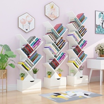 Floor bookshelf treetop trekkers leaning against wall Children multilayer home provincial space small bookcase Easy containing shelf Living room