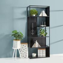Nordic Minimalist Iron Art Shelves Creative Bookshelves Living-room Sofa Rear Shelving Office Partition Leaning Against Wall Containing Cabinet