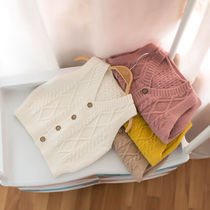 Childrens sweater vest female baby wool sweatshirt with baby Machia new Ocean Qi Cute Tide